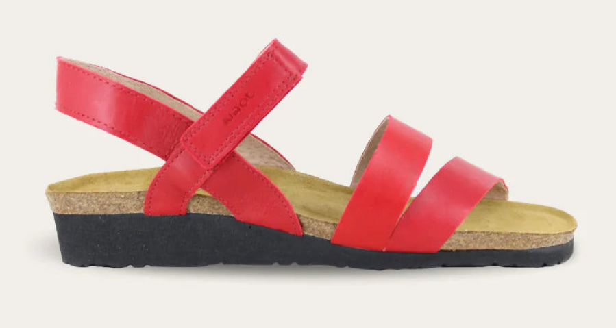 NAOT Kayla Kiss Red Ladies Leather Sandal