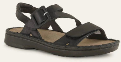 NAOT Castelo Soft Black Leather Ladies Sandal