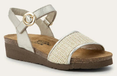 NAOT Cecile Gold Combo Leather Ladies Sandal