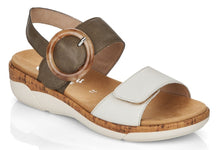 Load image into Gallery viewer, REMONTE by RIeker R6853 Off White Ladies Leather Buckle Sandal | Soul 2 Sole Shoes
