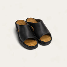 Load image into Gallery viewer, NAOT Rome Black Matte Leather Ladies Slide
