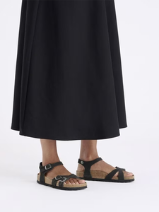 BIRKENSTOCK Kumba Softbed Black Nubuck Leather Sandals