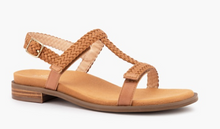 Load image into Gallery viewer, SILVER LINING Bardia Plaited Leather Sandal in Tan
