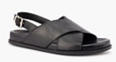 SILVER LINING Ferguson Leather Sandal in Black