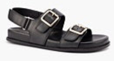 SILVER LINING Fitzroy Leather Sandal in Black