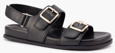 SILVER LINING Fitzroy Leather Sandal in Black