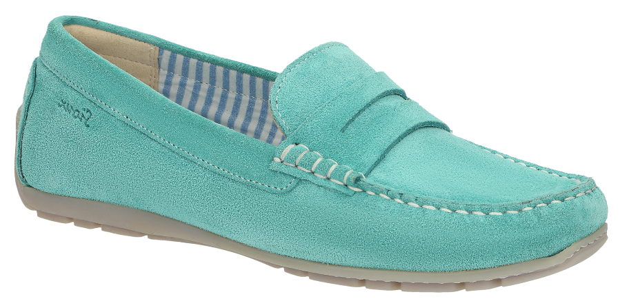 SIOUX Carmona 700 Aqua (Caribe) Suede Moccasin