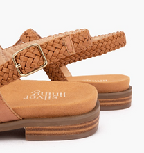 Load image into Gallery viewer, SILVER LINING Bardia Plaited Leather Sandal in Tan
