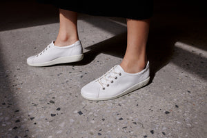 ECCO Soft 2.0 White Ladies Leather Sneaker