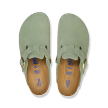 Load image into Gallery viewer, BIRKENSTOCK Boston Tea Green Suede with Softbed
