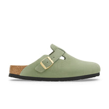 Load image into Gallery viewer, BIRKENSTOCK Boston Tea Green Suede with Softbed
