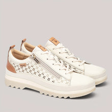 Load image into Gallery viewer, PIKOLINOS Vigo Leather Lace/Zip Sneaker in Nata
