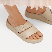 Load image into Gallery viewer, BIRKENSTOCK Almina Exquisite Oyster Smooth Leather Slide
