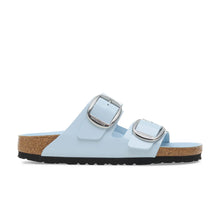 Load image into Gallery viewer, BIRKENSTOCK Arizona Big Buckle High Shine Baby Blue Leather Slides

