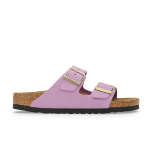 BIRKENSTOCK Arizona Crocus Nubuck Leather Slides