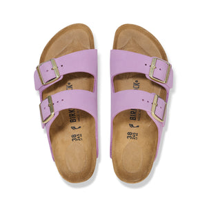 BIRKENSTOCK Arizona Crocus Nubuck Leather Slides