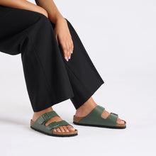 Load image into Gallery viewer, BIRKENSTOCK Arizona Thyme Smooth Leather Slides
