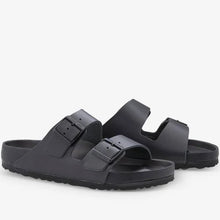 Load image into Gallery viewer, BIRKENSTOCK Arizona Exquisite Black Natural Leather Slides
