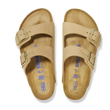 Load image into Gallery viewer, BIRKENSTOCK Arizona Sandcastle Softbed Nubuck Slides
