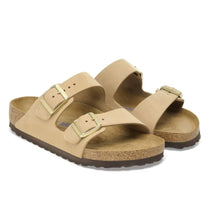 Load image into Gallery viewer, BIRKENSTOCK Arizona Sandcastle Softbed Nubuck Slides
