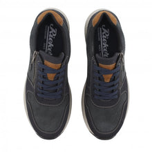 Load image into Gallery viewer, Rieker Blue Leather Mens Tex (Waterproof) Lace up/Zip Shoe
