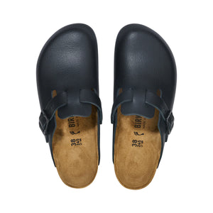 BIRKENSTOCK Boston Pro Black PU Coated Oiled Leather Clog