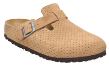 Load image into Gallery viewer, BIRKENSTOCK BOSTON NEW BEIGE EMBOSSED SUEDE LEATHER
