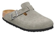 Load image into Gallery viewer, BIRKENSTOCK BOSTON STONE COIN EMBOSSED SUEDE LEATHER CLOG
