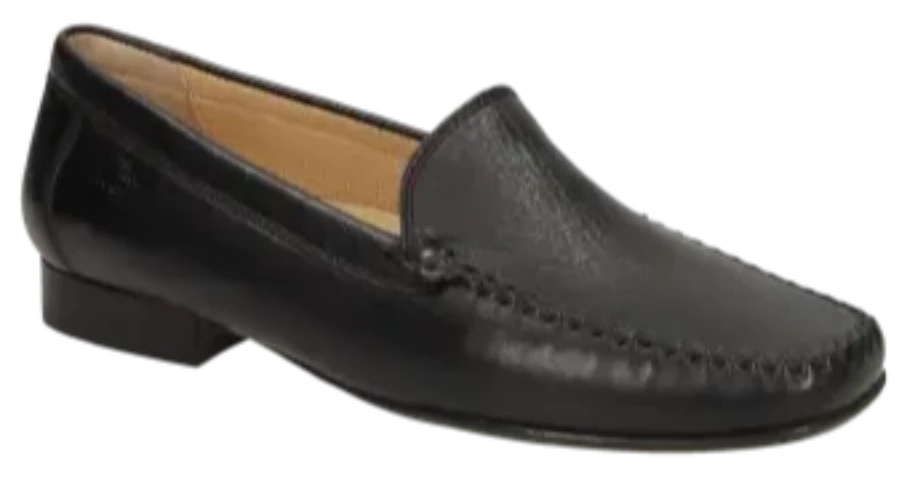 SIOUX CAMPINA BLACK LEATHER MOCCASIN