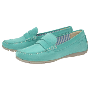 SIOUX Carmona 700 Aqua (Caribe) Suede Moccasin