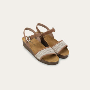 NAOT Cecile Latte Combo Leather Ladies Sandal