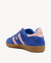 Load image into Gallery viewer, GOODSOLE Parallel Sneaker in Cobalt/Pink Strip Suede
