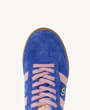 Load image into Gallery viewer, GOODSOLE Parallel Sneaker in Cobalt/Pink Strip Suede
