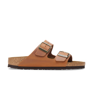 BIRKENSTOCK Arizona Cognac Oiled Leather Slides