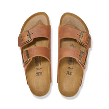 Load image into Gallery viewer, BIRKENSTOCK Arizona Cognac Oiled Leather Slides
