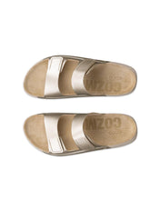 Load image into Gallery viewer, ECCO Cozmo Gold Ladies Leather Sandal
