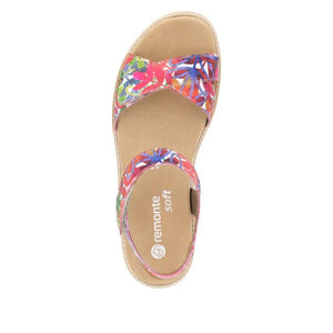 REMONTE by Rieker Sandrine Multi Flower Adjustable Ladies Leather Sandal (D2049)