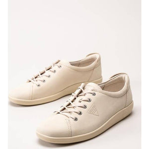 ECCO Soft 2.0 Limestone Ladies Nubuck Sneaker