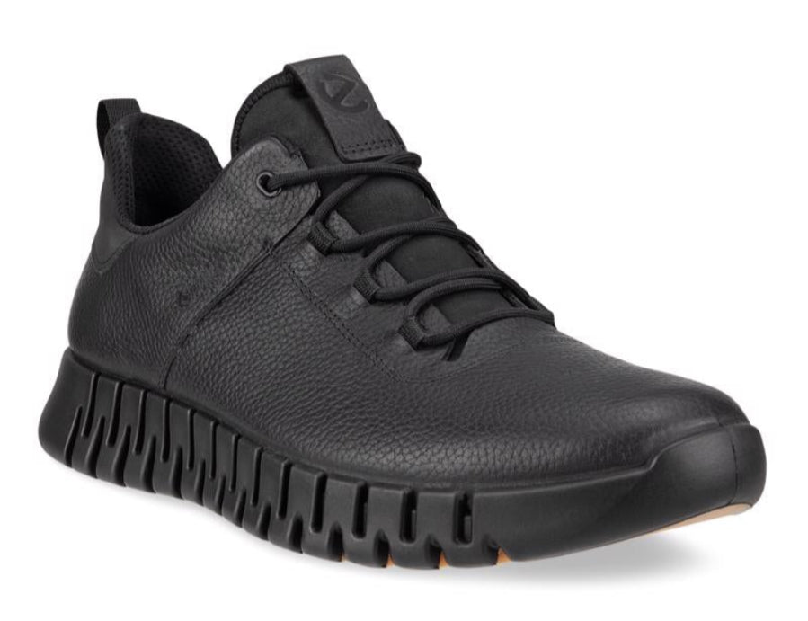 ECCO Gruuv Mens Black Leather Sneaker