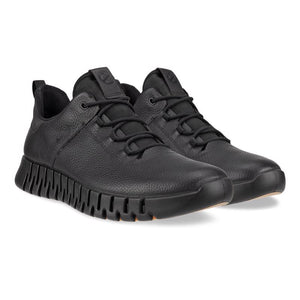 ECCO Gruuv Mens Black Leather Sneaker