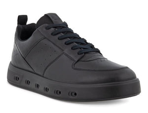 Ecco Street 720 Black Mens Leather Sneaker AW25