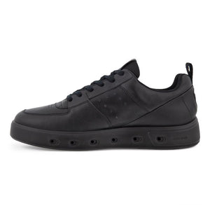 Ecco Street 720 Black Mens Leather Sneaker AW25