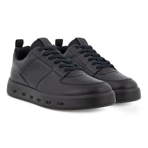 Ecco Street 720 Black Mens Leather Sneaker AW25