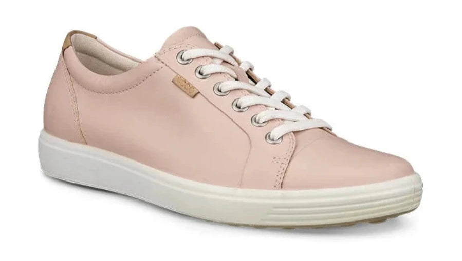 ECCO Soft Rose Dust Ladies Leather Sneaker