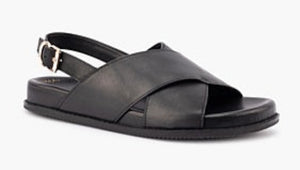 SILVER LINING Ferguson Leather Sandal in Black