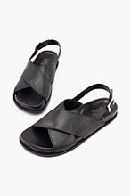 Load image into Gallery viewer, SILVER LINING Ferguson Leather Sandal in Black
