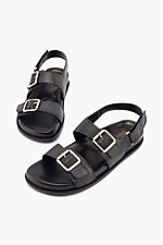 SILVER LINING Fitzroy Leather Sandal in Black