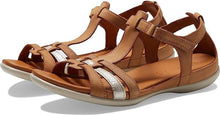 Load image into Gallery viewer, ECCO Flash Lion White Gold Cashmere Ladies Sandal
