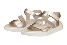 Load image into Gallery viewer, ECCO Flowt Pure White Gold Ladies Sandal
