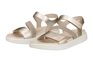 ECCO Flowt Pure White Gold Ladies Sandal